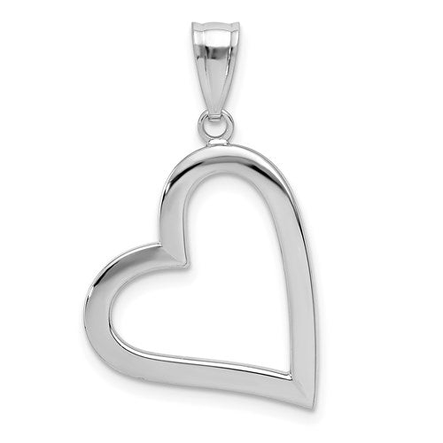 14k-white-gold-polished-hollow-heart-pendant-SolomonJeweler-Wichita-KS-CustomJewelry