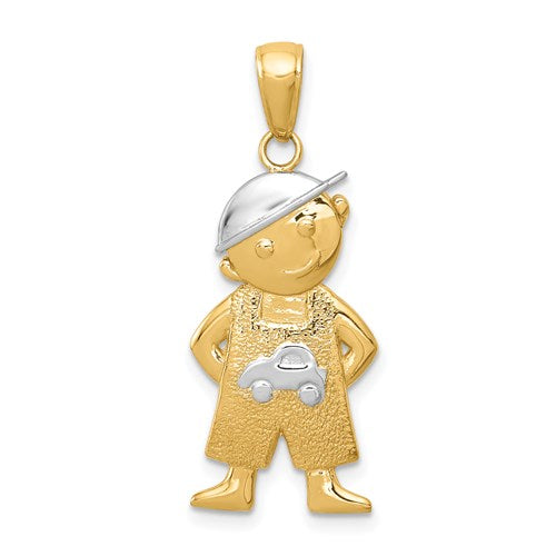 14k-and-rhodium-boy-w-hands-in-pockets-pendant-SolomonJeweler-Wichita-KS-CustomJewelry