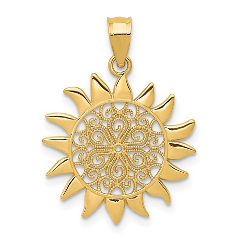 14k-polished-filigree-sun-pendant-SolomonJeweler-Wichita-KS-CustomJewelry
