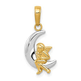 14k-and-rhodium-polished-moon-w-angel-pendant-SolomonJeweler-Wichita-KS-CustomJewelry