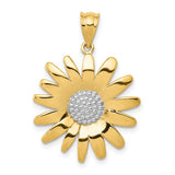 14k-w-rhodium-sunflower-pendant-SolomonJeweler-Wichita-KS-CustomJewelry