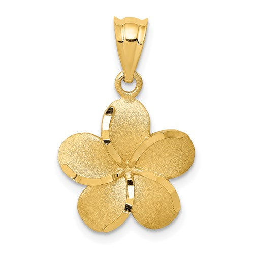 14k-diamond-cut-plumeria-pendant-SolomonJeweler-Wichita-KS-CustomJewelry