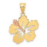 14k-yellow-and-rose-gold-hibiscus-flower-pendant-SolomonJeweler-Wichita-KS-CustomJewelry