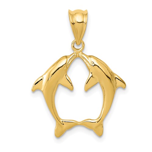 14k-two-dolphins-pendant-SolomonJeweler-Wichita-KS-CustomJewelry