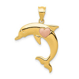 14k-two-tone-dolphin-w-heart-pendant-SolomonJeweler-Wichita-KS-CustomJewelry
