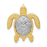 14k-two-tone-turtle-pendant-slide-SolomonJeweler-Wichita-KS-CustomJewelry