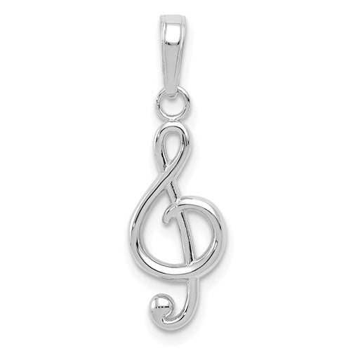 14k-white-gold-polished-open-backed-treble-clef-pendant-SolomonJeweler-Wichita-KS-CustomJewelry