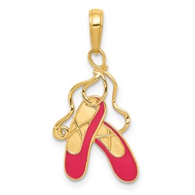 14k-enameled-ballet-slippers-charm-SolomonJeweler-Wichita-KS-CustomJewelry