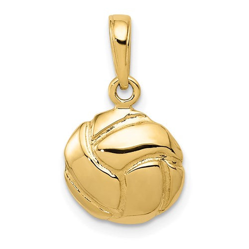 14k-solid-polished-open-back-volleyball-charm-SolomonJeweler-Wichita-KS-CustomJewelry