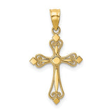 14k-mini-budded-cross-pendant-SolomonJeweler-Wichita-KS-CustomJewelry
