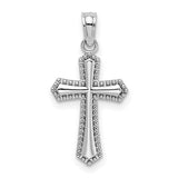 14k-white-gold-beaded-trim-cross-charm-SolomonJeweler-Wichita-KS-CustomJewelry
