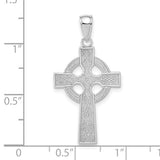 14Karat White Gold Celtic Cross Pendant with Emerald Stone - Custom Order