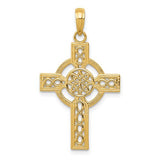 14k-diamond-cut-celtic-cross-pendant-SolomonJeweler-Wichita-KS-CustomJewelry