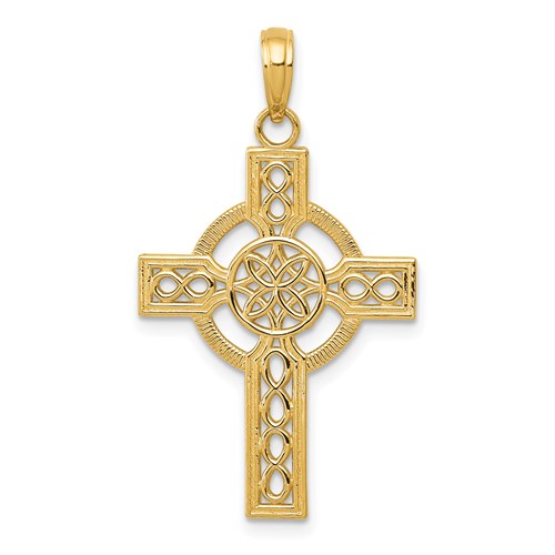14k-diamond-cut-celtic-cross-pendant-SolomonJeweler-Wichita-KS-CustomJewelry