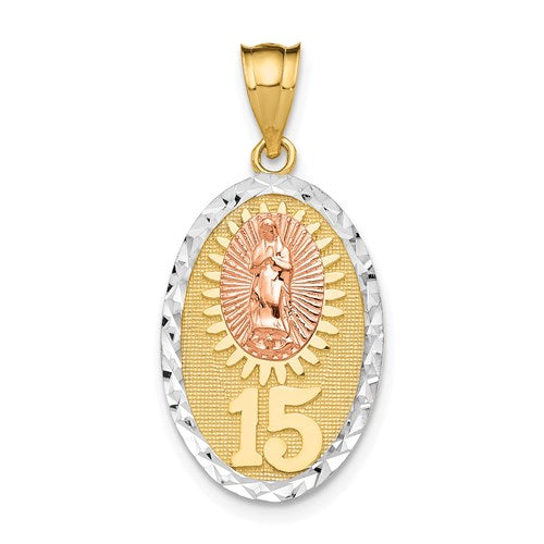 14k-two-tone-w-white-rhodium-lady-guadalupe-15-pendant-SolomonJeweler-Wichita-KS-CustomJewelry