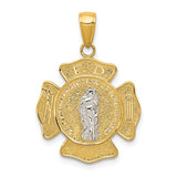 14k-two-tone-saint-florian-medal-pendant-SolomonJeweler-Wichita-KS-CustomJewelry