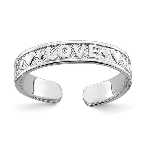 14k-white-gold-polished-love-and-hearts-toe-ring-SolomonJeweler-Wichita-KS-CustomJewelry