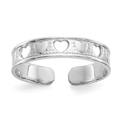 14k-white-gold-polished-w-hearts-toe-ring-SolomonJeweler-Wichita-KS-CustomJewelry