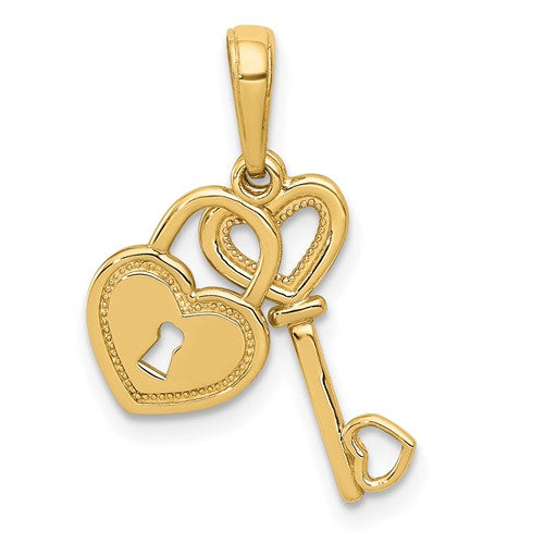 14k-polished-moveable-heart-key-and-heart-lock-charm-SolomonJeweler-Wichita-KS-CustomJewelry
