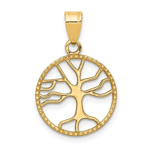 14k-gold-polished-small-tree-of-life-in-round-pendant-SolomonJeweler-Wichita-KS-CustomJewelry
