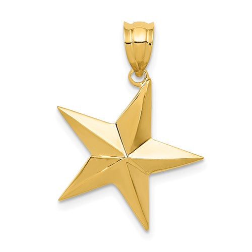 14k-polished-star-pendant-SolomonJeweler-Wichita-KS-CustomJewelry