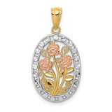 14k-yellow-and-rose-gold-w-white-rhodium-oval-3-rose-pendant-SolomonJeweler-Wichita-KS-CustomJewelry