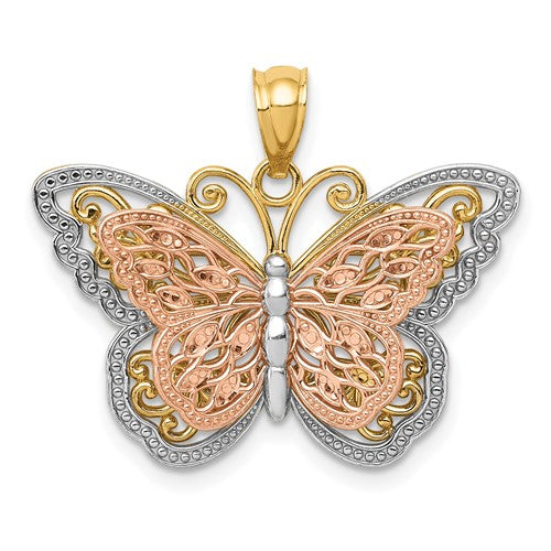 14k-two-tone-w-white-rhodium-cut-out-2-level-butterfly-pendant-SolomonJeweler-Wichita-KS-CustomJewelry