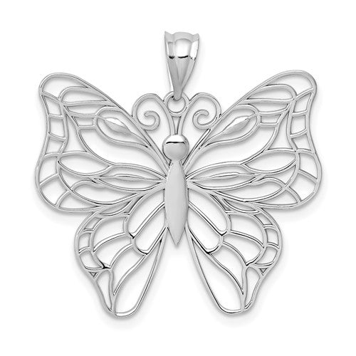 14k-white-gold-polished-large-butterfly-pendant-SolomonJeweler-Wichita-KS-CustomJewelry