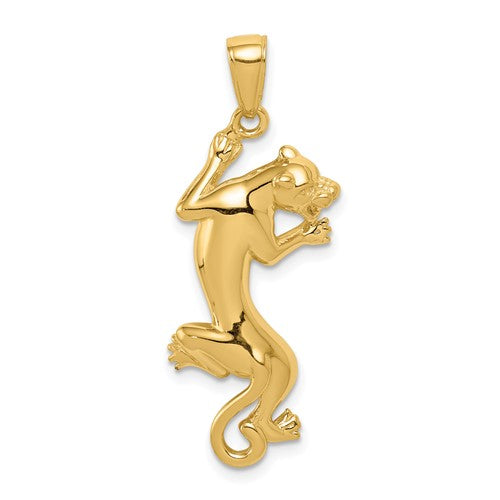 14k-gold-polished-panther-pendant-SolomonJeweler-Wichita-KS-CustomJewelry