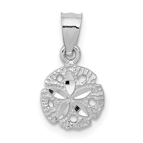 14k-white-gold-sand-dollar-pendant-SolomonJeweler-Wichita-KS-CustomJewelry
