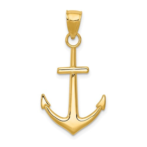 14k-gold-polished-anchor-pendant-SolomonJeweler-Wichita-KS-CustomJewelry