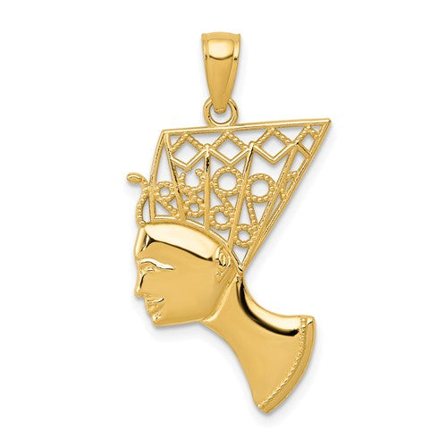 14k-nefertiti-profile-pendant-SolomonJeweler-Wichita-KS-CustomJewelry