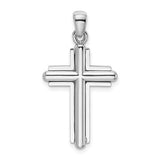 14k-white-gold-2-d-beveled-stick-cross-charm-SolomonJeweler-Wichita-KS-CustomJewelry