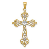 14k-w-rhodium-polished-diamond-cut-cut-out-cross-pendant-SolomonJeweler-Wichita-KS-CustomJewelry