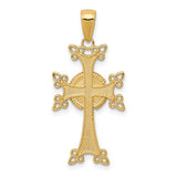 14k-polished-textured-armenian-cross-pendant-SolomonJeweler-Wichita-KS-CustomJewelry