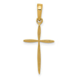 14k-polished-cross-with-tapered-ends-pendant-SolomonJeweler-Wichita-KS-CustomJewelry