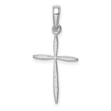 14k-white-gold-polished-cross-with-tapered-ends-pendant-SolomonJeweler-Wichita-KS-CustomJewelry