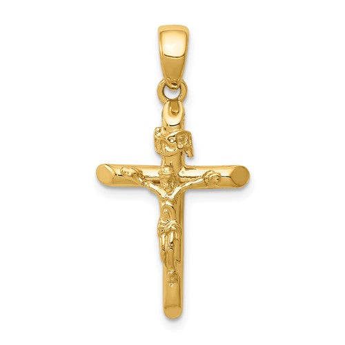 14k-polished-crucifix-cross-pendant-SolomonJeweler-Wichita-KS-CustomJewelry