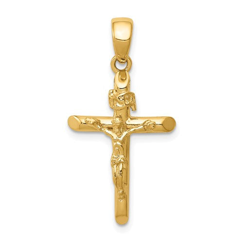 14k-polished-crucifix-cross-pendant-SolomonJeweler-Wichita-KS-CustomJewelry