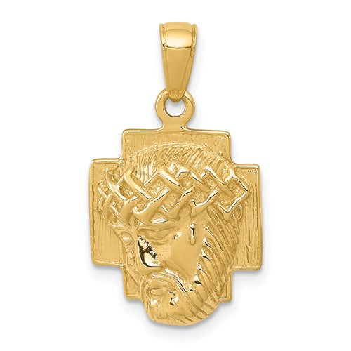 14k-gold-polished-small-jesus-head-with-crown-pendant-SolomonJeweler-Wichita-KS-CustomJewelry