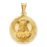 14k-polished-d-c-sagrado-corazon-circle-pendant-SolomonJeweler-Wichita-KS-CustomJewelry