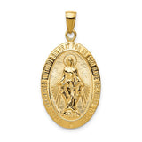 14k-gold-satin-and-polished-finish-miraculous-medal-pendant-SolomonJeweler-Wichita-KS-CustomJewelry