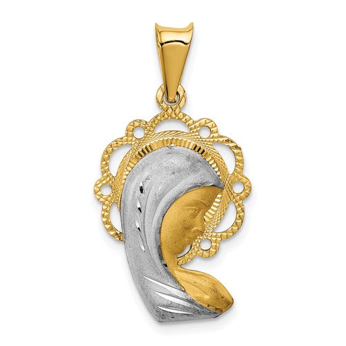 14k-w-rhodium-satin-and-polished-mary-pendant-SolomonJeweler-Wichita-KS-CustomJewelry