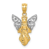 14k-w-rhodium-polished-textured-angel-pendant-SolomonJeweler-Wichita-KS-CustomJewelry
