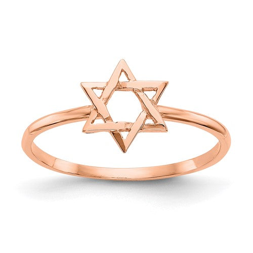 14k-rose-gold-polished-star-of-david-ring-SolomonJeweler-Wichita-KS-CustomJewelry