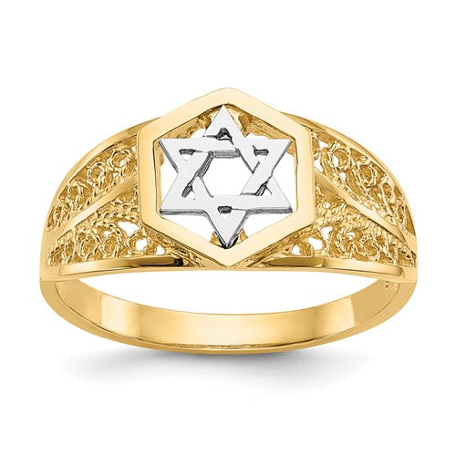14k-two-tone-polished-star-of-david-ring-SolomonJeweler-Wichita-KS-CustomJewelry
