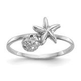 14k-white-gold-polished-starfish-sand-dollar-ring-SolomonJeweler-Wichita-KS-CustomJewelry