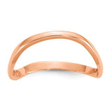 14K rose gold wave thumb ring from Solomon Jewelers, featuring a sleek, modern design in fine jewelry style.