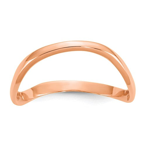 14K rose gold wave thumb ring from Solomon Jewelers, featuring a sleek, modern design in fine jewelry style.