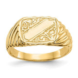 14k-gold-polished-baby-rectangle-signet-w-stripes-ring-SolomonJeweler-Wichita-KS-CustomJewelry